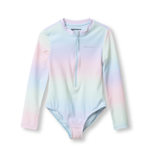 Girls Sea Spray Ls One Piece Swimsuit