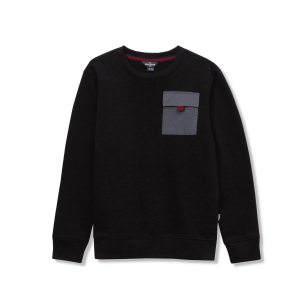 Boys Camp Fleece Pocket Crewneck