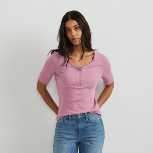 Women’s Softline Short-Sleeve Ribbed Henley