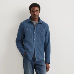 Men’s Faux Shearling-Lined Thermal Shirt