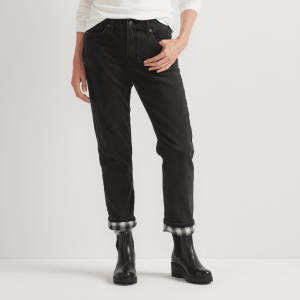 Women’s Boyfriend Flannel-Lined Jeans